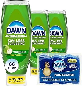 Dawn Ultra Anti-Bacterial EZ-Squeeze Hand Soap, Apple Blossom, 3x22 Fl Oz (Packaging may vary)